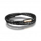 LEATHER BRACELET 4MM - GOLD