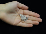 Decorative platinum estate bow brooch