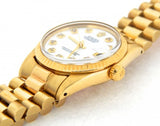 Pre Owned Mid-Size Rolex Yellow Gold Datejust President MOP Diamond 6827