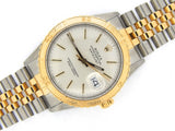 Pre Owned Mens Rolex Two-Tone Datejust with a Silver Dial 16253
