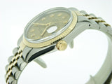 Pre Owned Mens Rolex Two-Tone Datejust with a Gold Diamond Dial 16013
