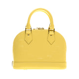 Louis Vuitton M90104 Monogram Vernis Citrine Alma BB Handbag with Shoulder Strap