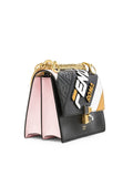 X Fila Small Kan I Black & Multicolour Leather Shoulder Bag