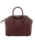 Antigona Mini Aubergine Grained Leather Handbag