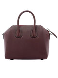 Antigona Mini Aubergine Grained Leather Handbag