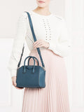 Antigona Mini Ocean Blue Grained Leather Handbag