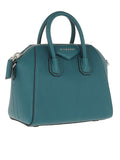 Antigona Mini Ocean Blue Grained Leather Handbag