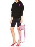 Net Binder Clip Bag In Fuchsia PVC